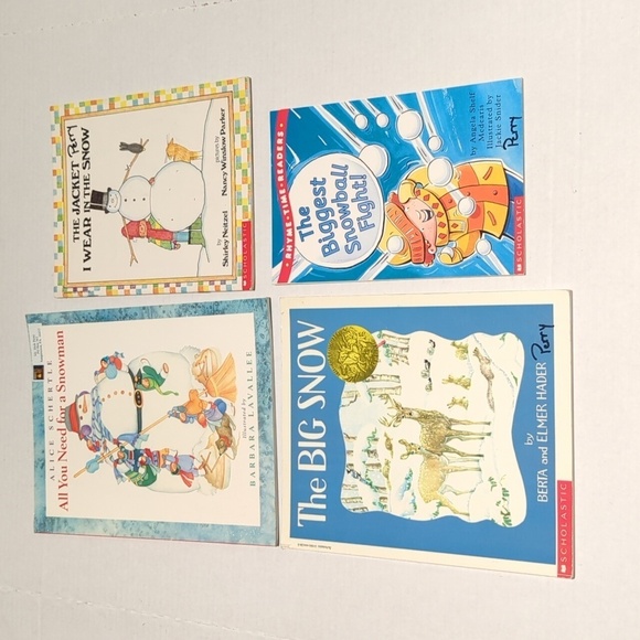 Scholastic Misc. Authors Paperback Book Set of 4 Snow Themed Books - Picture 1 of 6